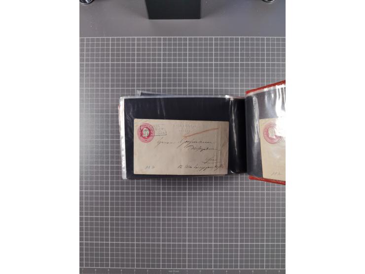 1850/67, kleiner Sammlungsbestand mit Marken, Briefstücken, Einheiten und rund 180 Briefen und Ganzsachen, dabei kleine Numme