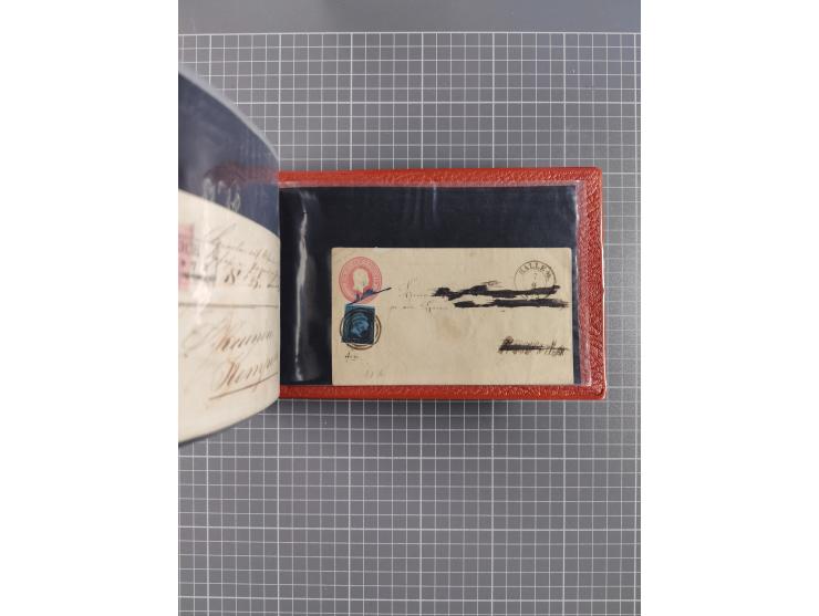 1850/67, kleiner Sammlungsbestand mit Marken, Briefstücken, Einheiten und rund 180 Briefen und Ganzsachen, dabei kleine Numme