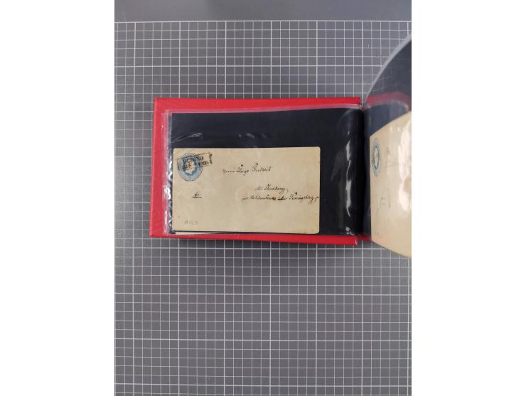 1850/67, kleiner Sammlungsbestand mit Marken, Briefstücken, Einheiten und rund 180 Briefen und Ganzsachen, dabei kleine Numme