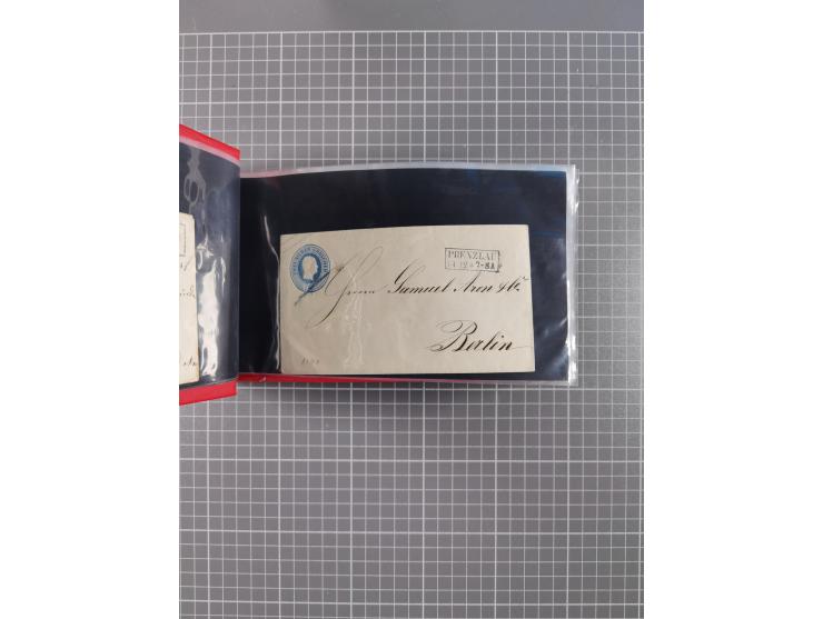 1850/67, kleiner Sammlungsbestand mit Marken, Briefstücken, Einheiten und rund 180 Briefen und Ganzsachen, dabei kleine Numme