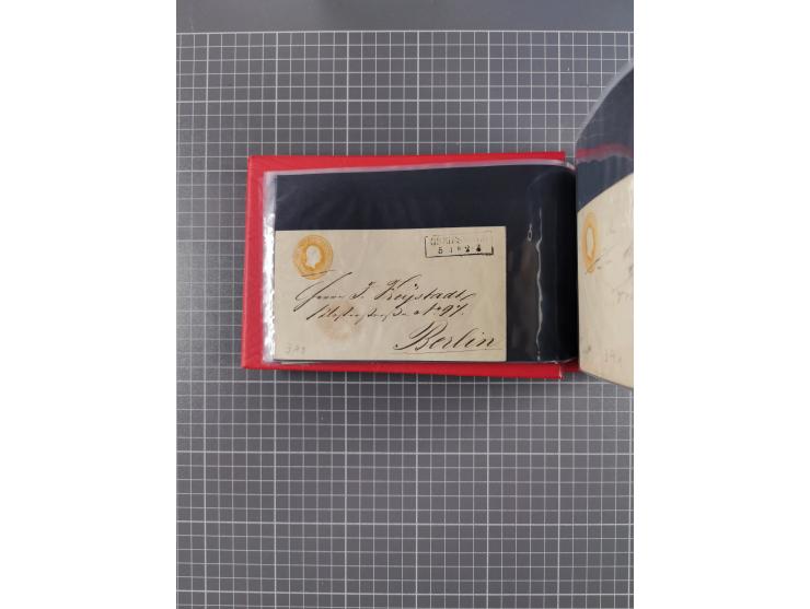 1850/67, kleiner Sammlungsbestand mit Marken, Briefstücken, Einheiten und rund 180 Briefen und Ganzsachen, dabei kleine Numme