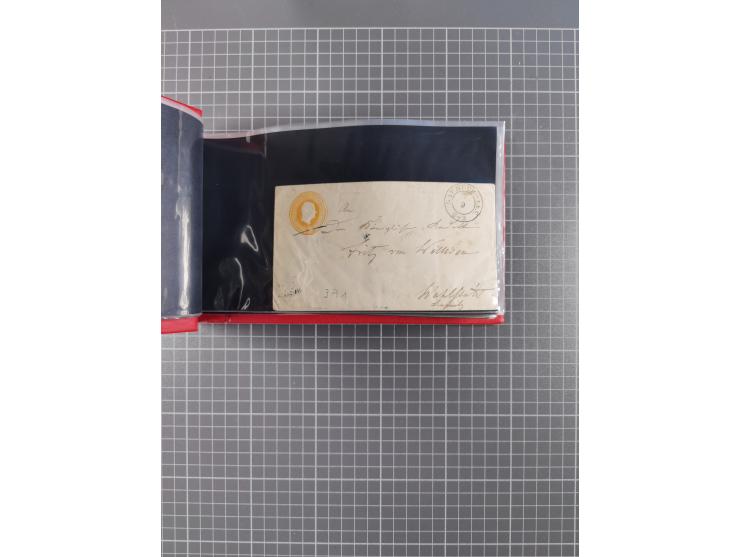 1850/67, kleiner Sammlungsbestand mit Marken, Briefstücken, Einheiten und rund 180 Briefen und Ganzsachen, dabei kleine Numme