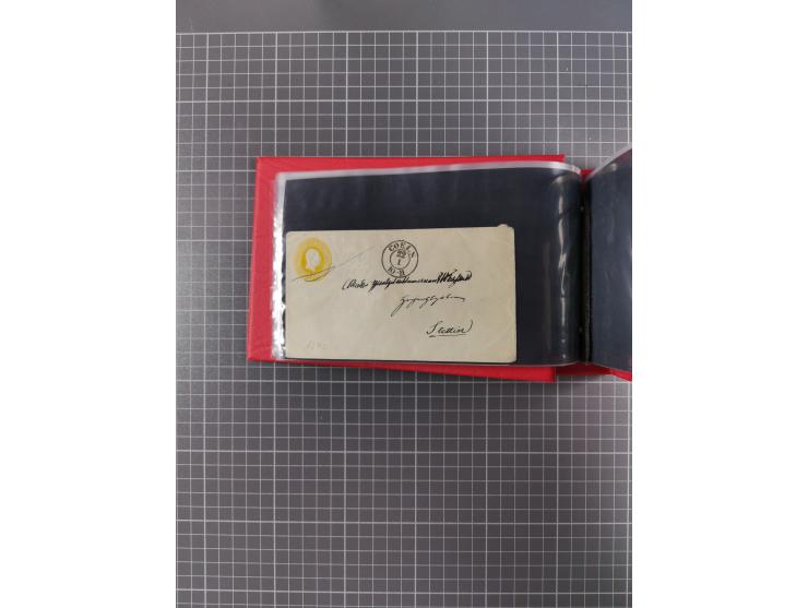 1850/67, kleiner Sammlungsbestand mit Marken, Briefstücken, Einheiten und rund 180 Briefen und Ganzsachen, dabei kleine Numme