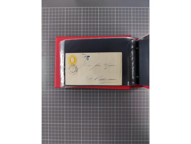 1850/67, kleiner Sammlungsbestand mit Marken, Briefstücken, Einheiten und rund 180 Briefen und Ganzsachen, dabei kleine Numme