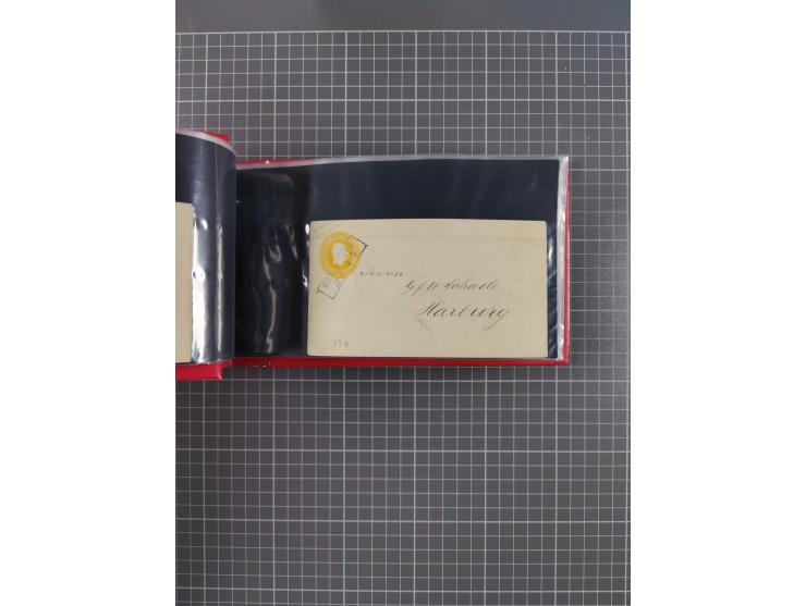 1850/67, kleiner Sammlungsbestand mit Marken, Briefstücken, Einheiten und rund 180 Briefen und Ganzsachen, dabei kleine Numme