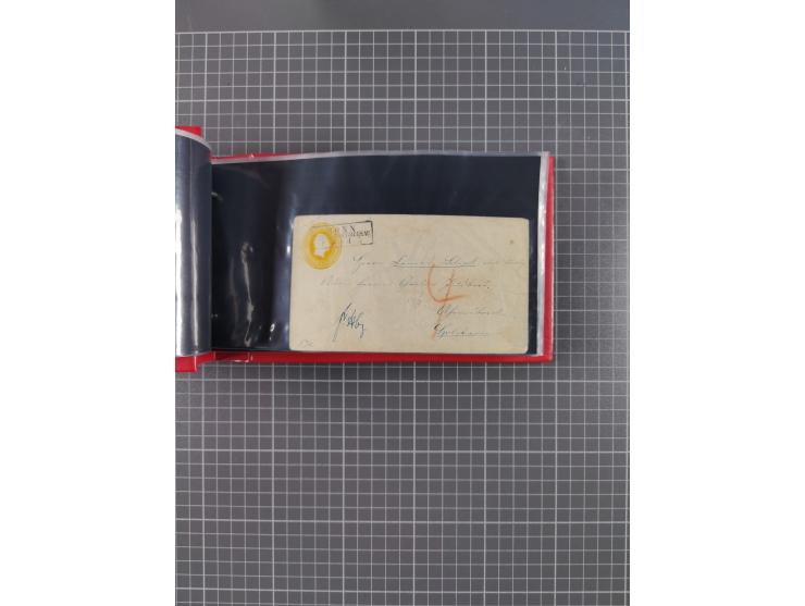 1850/67, kleiner Sammlungsbestand mit Marken, Briefstücken, Einheiten und rund 180 Briefen und Ganzsachen, dabei kleine Numme