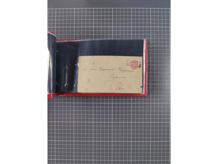 1850/67, kleiner Sammlungsbestand mit Marken, Briefstücken, Einheiten und rund 180 Briefen und Ganzsachen, dabei kleine Numme