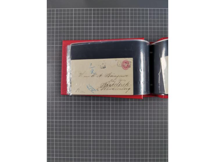 1850/67, kleiner Sammlungsbestand mit Marken, Briefstücken, Einheiten und rund 180 Briefen und Ganzsachen, dabei kleine Numme