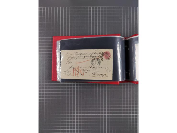 1850/67, kleiner Sammlungsbestand mit Marken, Briefstücken, Einheiten und rund 180 Briefen und Ganzsachen, dabei kleine Numme