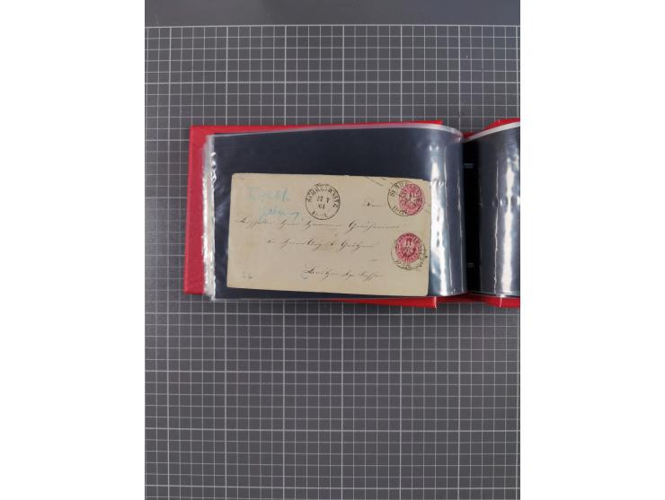 1850/67, kleiner Sammlungsbestand mit Marken, Briefstücken, Einheiten und rund 180 Briefen und Ganzsachen, dabei kleine Numme