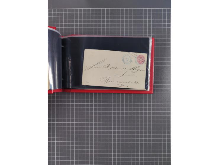 1850/67, kleiner Sammlungsbestand mit Marken, Briefstücken, Einheiten und rund 180 Briefen und Ganzsachen, dabei kleine Numme