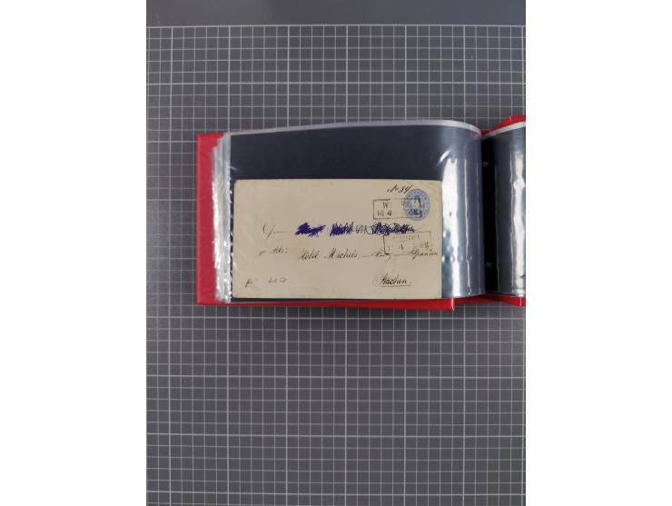 1850/67, kleiner Sammlungsbestand mit Marken, Briefstücken, Einheiten und rund 180 Briefen und Ganzsachen, dabei kleine Numme