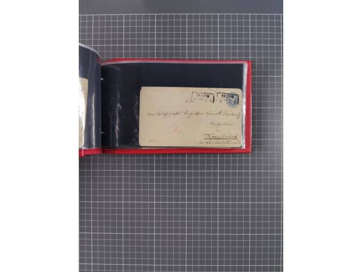 1850/67, kleiner Sammlungsbestand mit Marken, Briefstücken, Einheiten und rund 180 Briefen und Ganzsachen, dabei kleine Numme