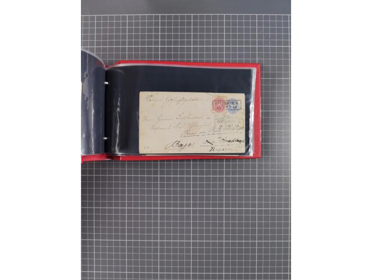 1850/67, kleiner Sammlungsbestand mit Marken, Briefstücken, Einheiten und rund 180 Briefen und Ganzsachen, dabei kleine Numme