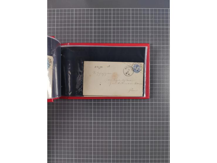 1850/67, kleiner Sammlungsbestand mit Marken, Briefstücken, Einheiten und rund 180 Briefen und Ganzsachen, dabei kleine Numme