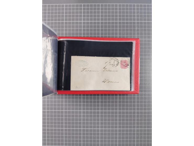 1850/67, kleiner Sammlungsbestand mit Marken, Briefstücken, Einheiten und rund 180 Briefen und Ganzsachen, dabei kleine Numme