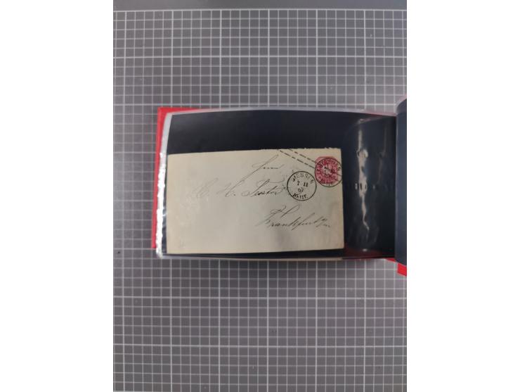 1850/67, kleiner Sammlungsbestand mit Marken, Briefstücken, Einheiten und rund 180 Briefen und Ganzsachen, dabei kleine Numme