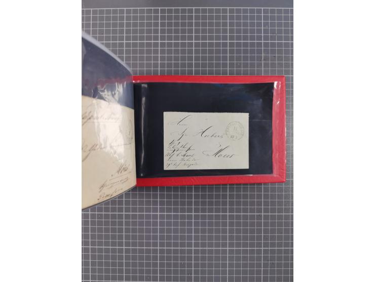 1850/67, kleiner Sammlungsbestand mit Marken, Briefstücken, Einheiten und rund 180 Briefen und Ganzsachen, dabei kleine Numme