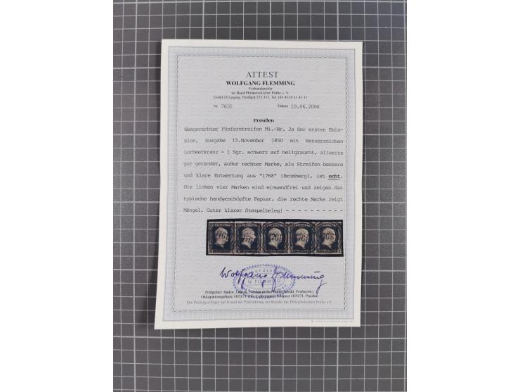 1850/67, kleiner Sammlungsbestand mit Marken, Briefstücken, Einheiten und rund 180 Briefen und Ganzsachen, dabei kleine Numme