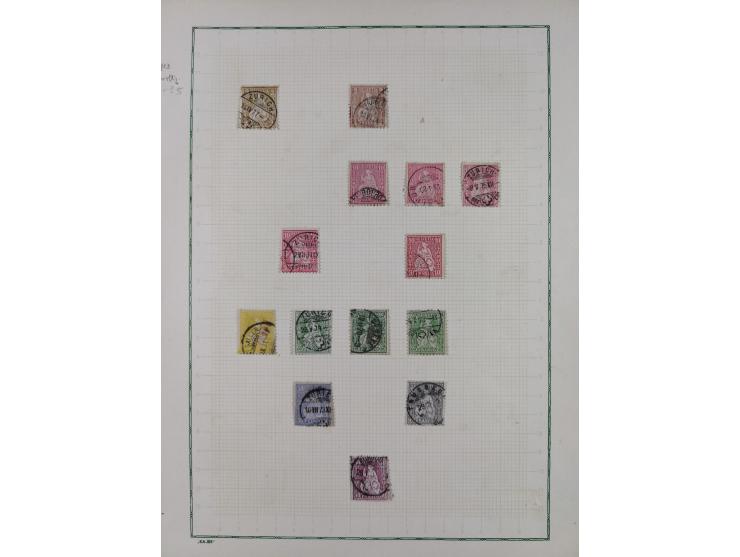 1850/2015 (ca.), gestempelter Sammlungsbestand mit u.a. Mi.5 II, 7 I, 17 Ia, etc., einige Atteste und Befunde