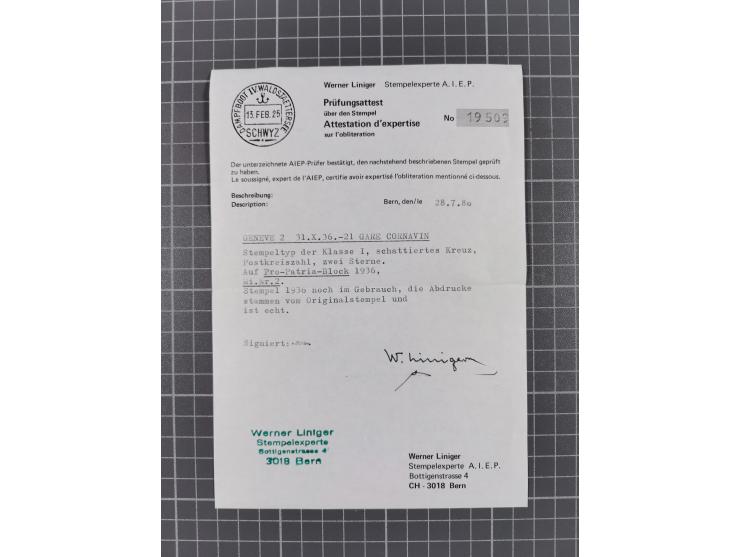 1850/2015 (ca.), gestempelter Sammlungsbestand mit u.a. Mi.5 II, 7 I, 17 Ia, etc., einige Atteste und Befunde