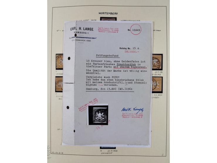 1851/75 (ca.), gestempelte reichhaltige Sammlung, meist mehrfach vorhanden mit auch Farben und verschiedenen Stempeln, dabei 