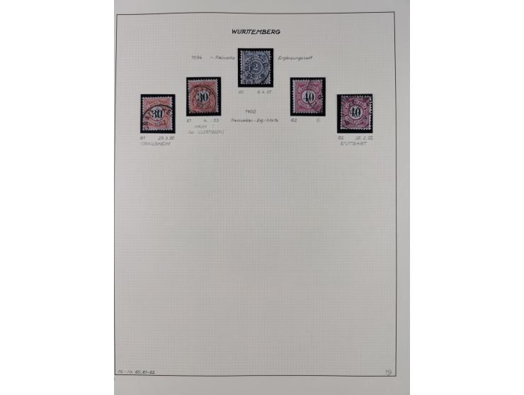 1851/75 (ca.), gestempelte reichhaltige Sammlung, meist mehrfach vorhanden mit auch Farben und verschiedenen Stempeln, dabei 