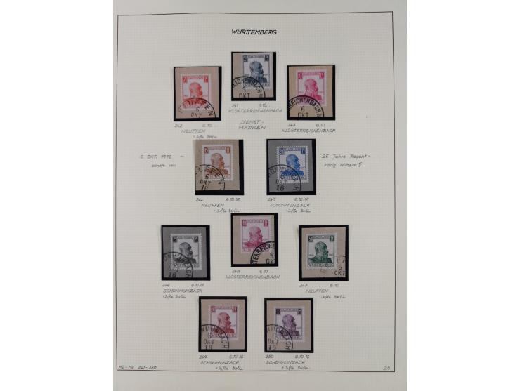 1851/75 (ca.), gestempelte reichhaltige Sammlung, meist mehrfach vorhanden mit auch Farben und verschiedenen Stempeln, dabei 