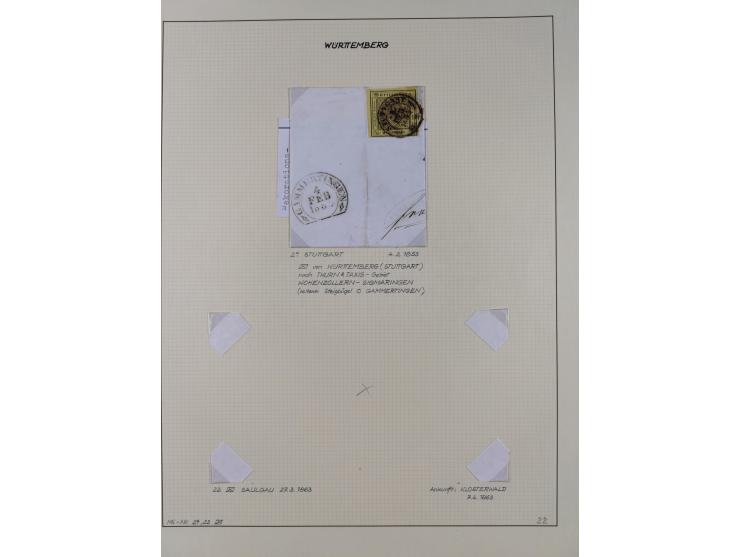 1851/75 (ca.), gestempelte reichhaltige Sammlung, meist mehrfach vorhanden mit auch Farben und verschiedenen Stempeln, dabei 