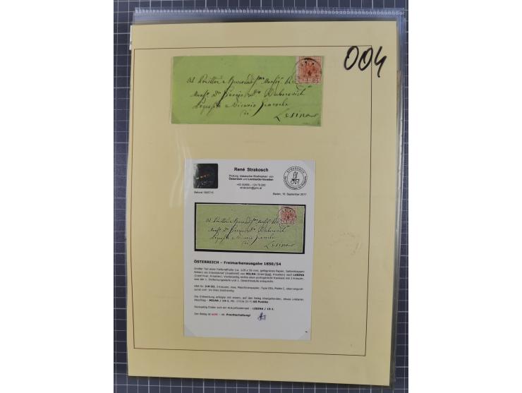 1850/54, 36 Briefe mit der ersten Ausgabe frankiert, dabei viele interessante Stempel und Verwendungen, Farb- und Mehrfachfra