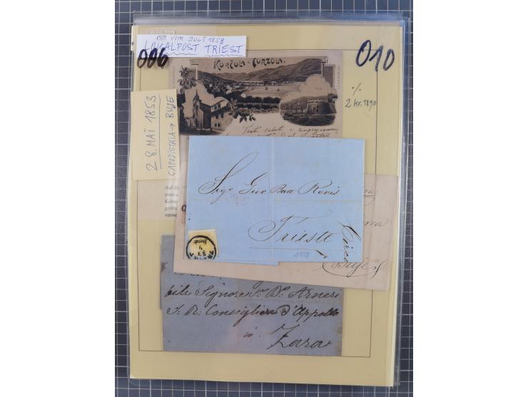 1850/54, 36 Briefe mit der ersten Ausgabe frankiert, dabei viele interessante Stempel und Verwendungen, Farb- und Mehrfachfra