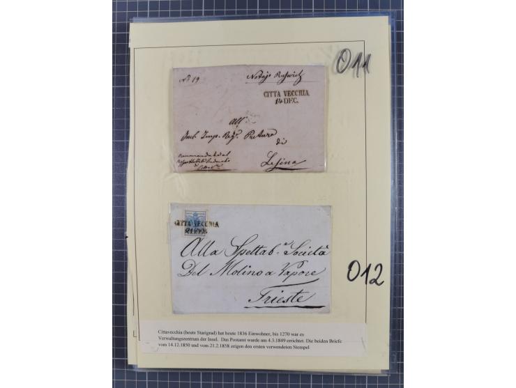 1850/54, 36 Briefe mit der ersten Ausgabe frankiert, dabei viele interessante Stempel und Verwendungen, Farb- und Mehrfachfra