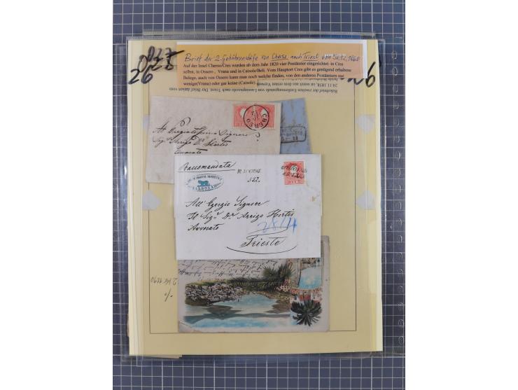 1858/64, interessante Partie mit 37 Briefen, viele bessere Frankaturen, Stempel, Auslandsbriefe und Drucksache, Farb- und Mis