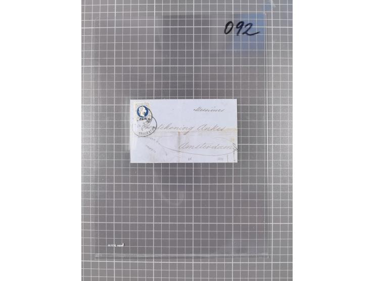 1867, Kaiser Franz Josef Ausgabe Briefsammlung mit 63 Briefen und Karten, bessere Stempel und Entwertungen, dabei 3-Farbfrank