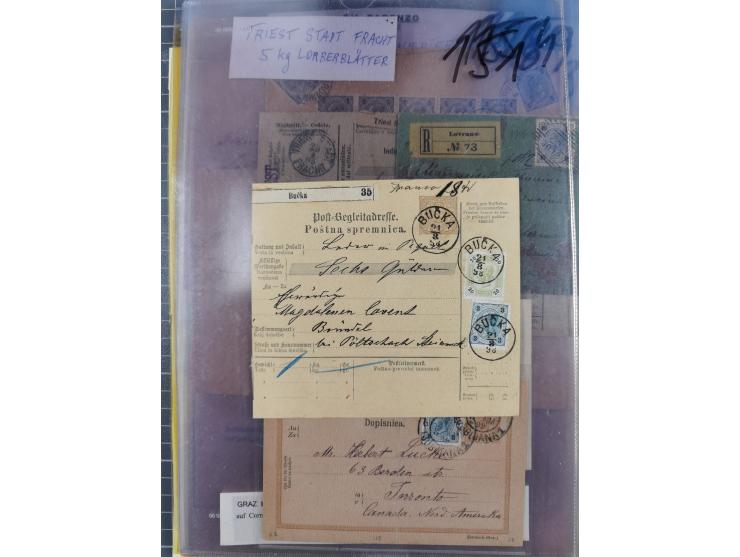 1890/1901, Kronenwährung-Ausgabe Briefsammlung mit 29 Briefen und Karten, viele bessere Frankaturen, Mehrfach- und Mischfrank