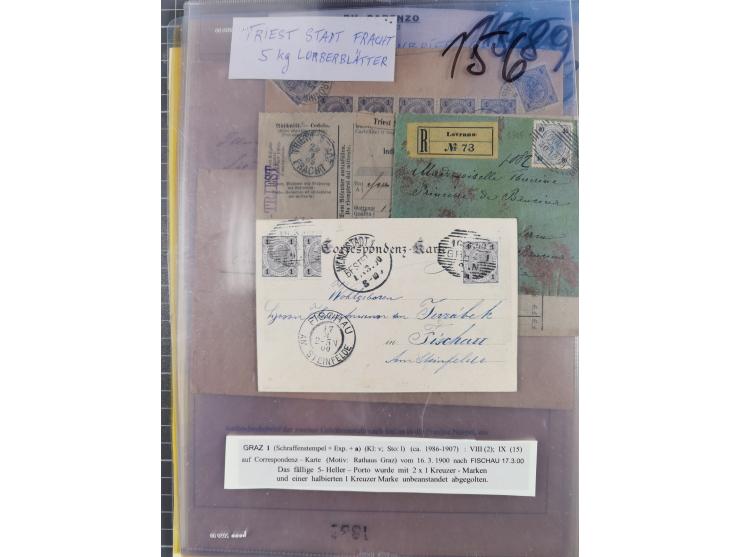 1890/1901, Kronenwährung-Ausgabe Briefsammlung mit 29 Briefen und Karten, viele bessere Frankaturen, Mehrfach- und Mischfrank