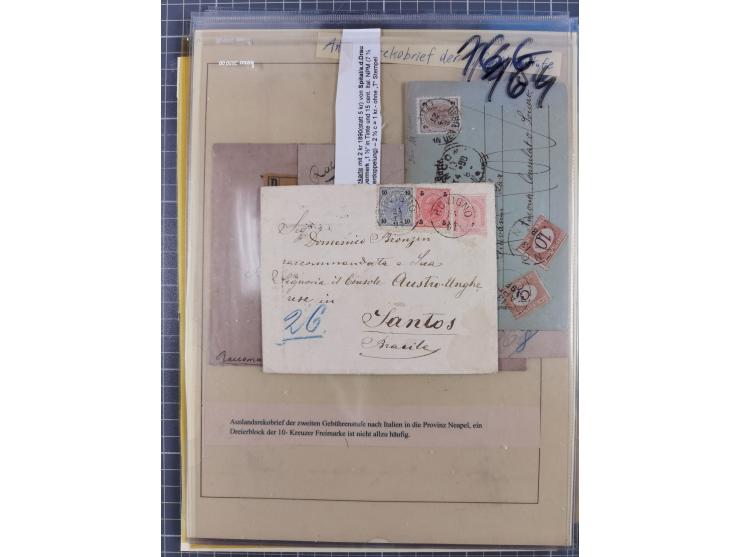 1890/1901, Kronenwährung-Ausgabe Briefsammlung mit 29 Briefen und Karten, viele bessere Frankaturen, Mehrfach- und Mischfrank