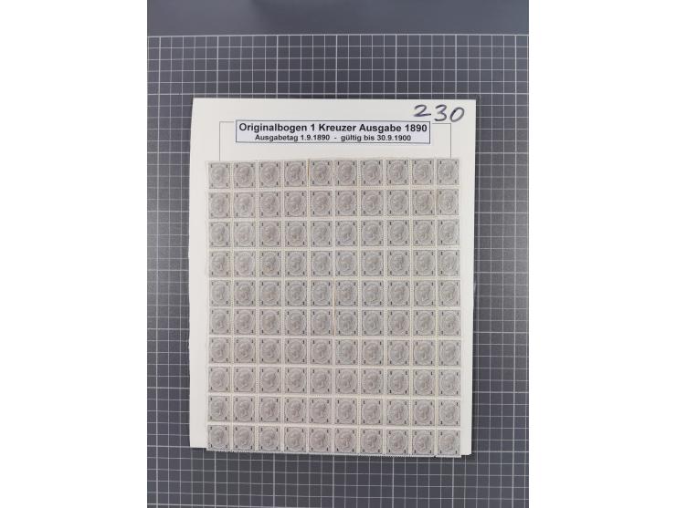 1833/1915 (ca.), postfrische/ungebrauchte und gestempelte Sammlung mit 47 Briefen und Karten, Schwerpunkt Feldpost und später