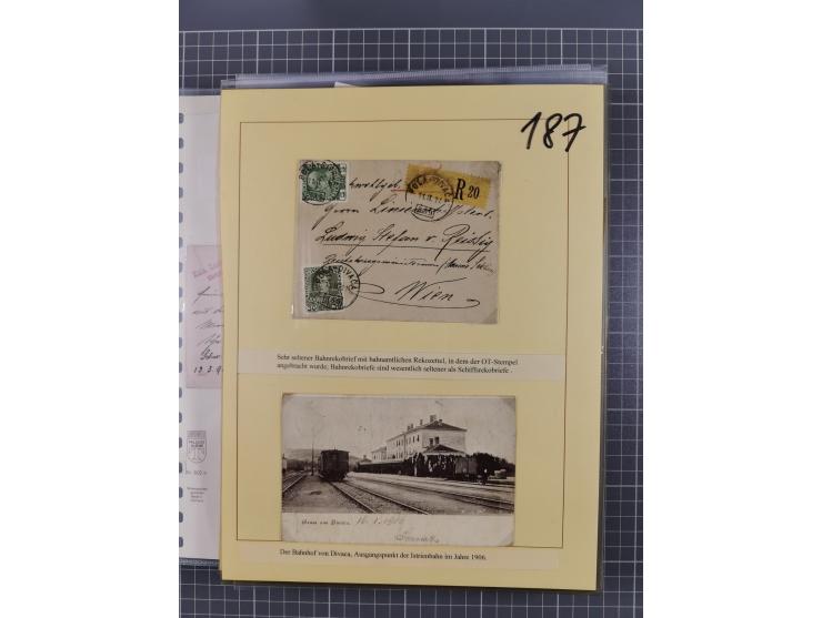 1833/1915 (ca.), postfrische/ungebrauchte und gestempelte Sammlung mit 47 Briefen und Karten, Schwerpunkt Feldpost und später