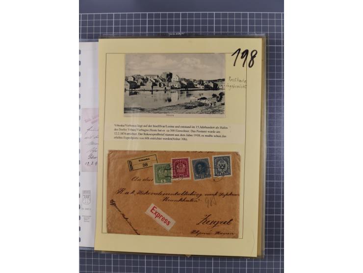 1833/1915 (ca.), postfrische/ungebrauchte und gestempelte Sammlung mit 47 Briefen und Karten, Schwerpunkt Feldpost und später