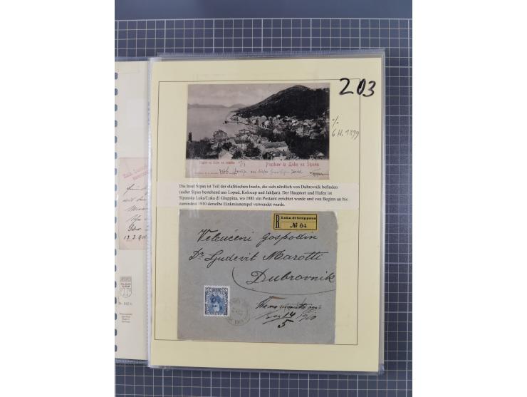 1833/1915 (ca.), postfrische/ungebrauchte und gestempelte Sammlung mit 47 Briefen und Karten, Schwerpunkt Feldpost und später