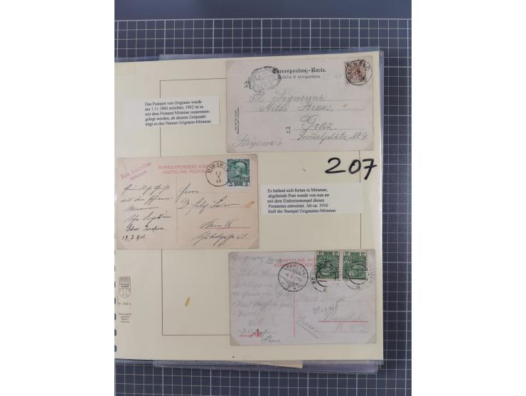 1833/1915 (ca.), postfrische/ungebrauchte und gestempelte Sammlung mit 47 Briefen und Karten, Schwerpunkt Feldpost und später