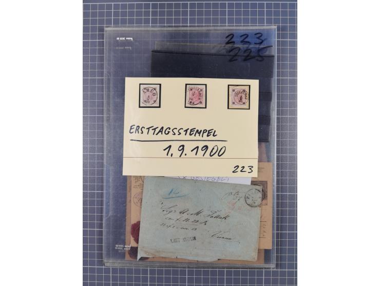 1833/1915 (ca.), postfrische/ungebrauchte und gestempelte Sammlung mit 47 Briefen und Karten, Schwerpunkt Feldpost und später