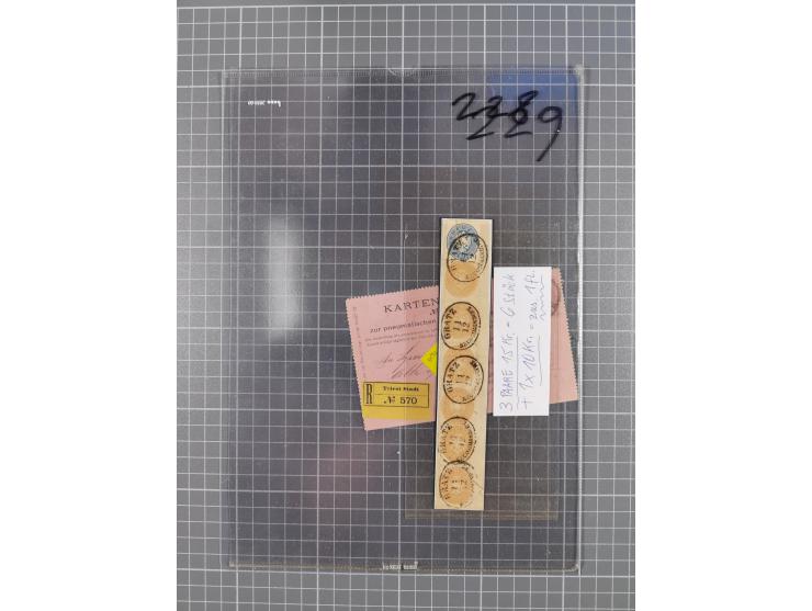 1833/1915 (ca.), postfrische/ungebrauchte und gestempelte Sammlung mit 47 Briefen und Karten, Schwerpunkt Feldpost und später