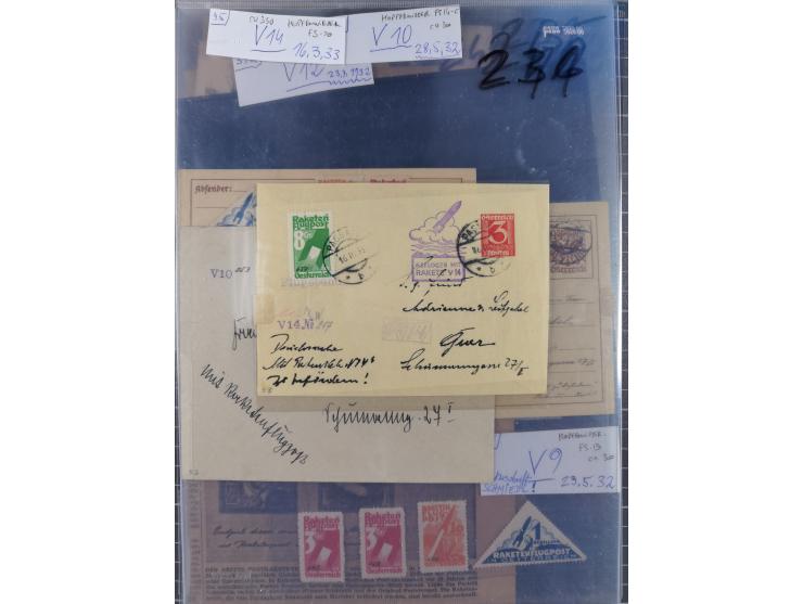 1931/35, Friedrich Schmiedl Rakenpost, Partie mit 8 Briefen und Karten, dabei Hopferwieser-Nr. FS13, FS14c, FS15a, FS20, etc.