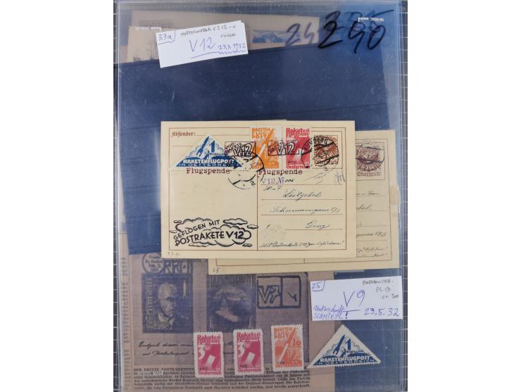 1931/35, Friedrich Schmiedl Rakenpost, Partie mit 8 Briefen und Karten, dabei Hopferwieser-Nr. FS13, FS14c, FS15a, FS20, etc.