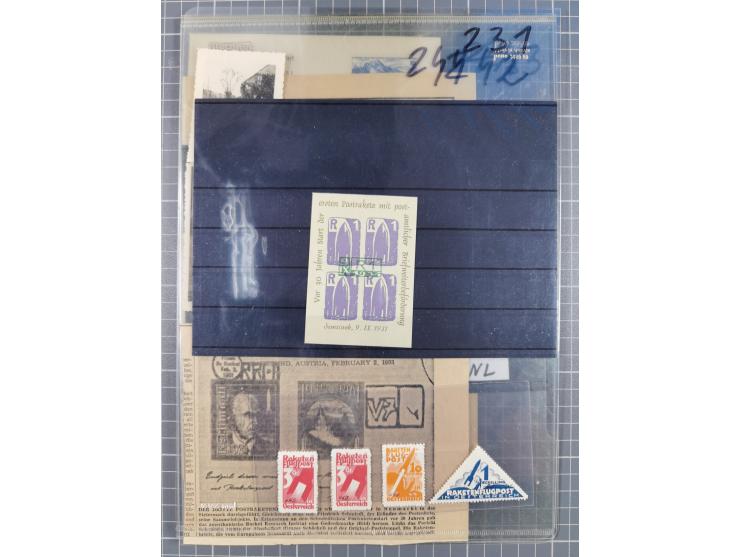 1931/35, Friedrich Schmiedl Rakenpost, Partie mit 8 Briefen und Karten, dabei Hopferwieser-Nr. FS13, FS14c, FS15a, FS20, etc.