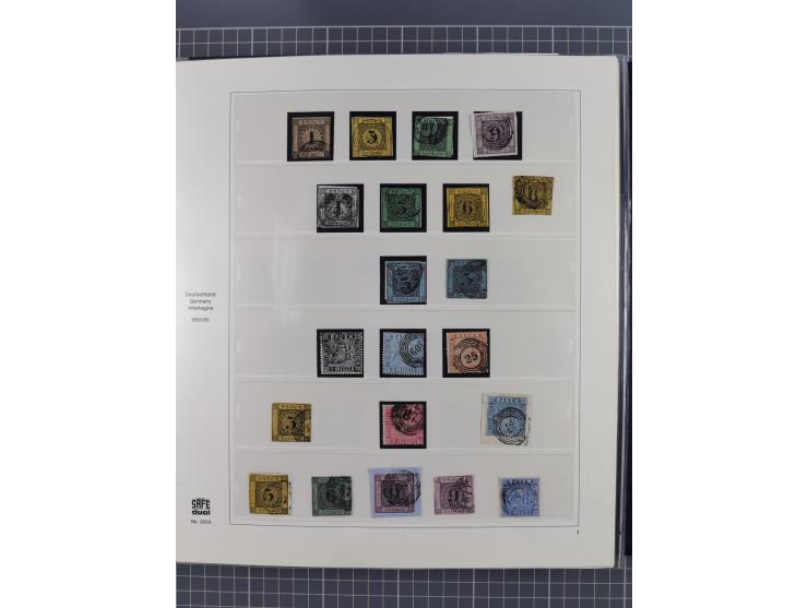 Baden bis Württemberg, interessante, meist ungebrauchte und gestempelte Sammlung inkl. einigen Doubletten mit einigen Briefen