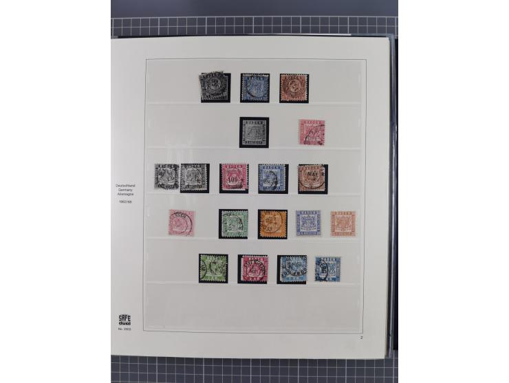 Baden bis Württemberg, interessante, meist ungebrauchte und gestempelte Sammlung inkl. einigen Doubletten mit einigen Briefen