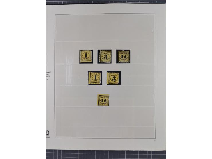 Baden bis Württemberg, interessante, meist ungebrauchte und gestempelte Sammlung inkl. einigen Doubletten mit einigen Briefen